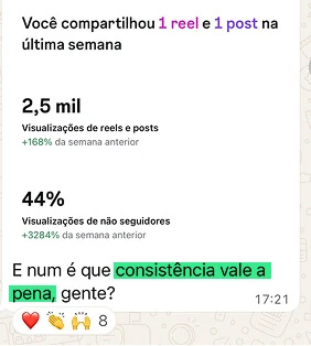 Depoimento de aluno no WhatsApp 12